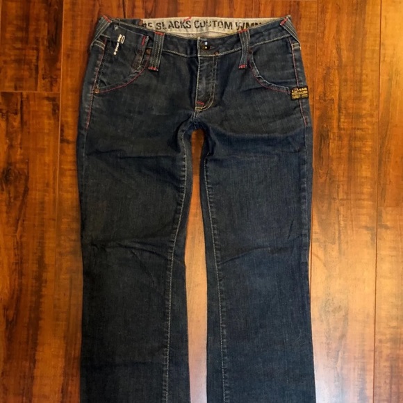 G-STAR RAW sz 30W x 29L - 7" Low Rise Stretch Dark Blue Denim Jeans - Picture 4 of 8